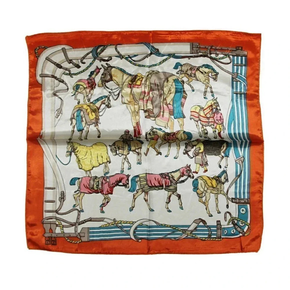 Vintage Accessories - NWT VINTAGE WOMENS EQUESTRIAN POLYESTER SATIN SCARF